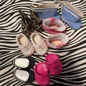 Assorted American girl doll shoes